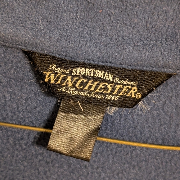 Vintage Winchester Blue Fleece Zip-Up Jacket - Picture 6 of 10